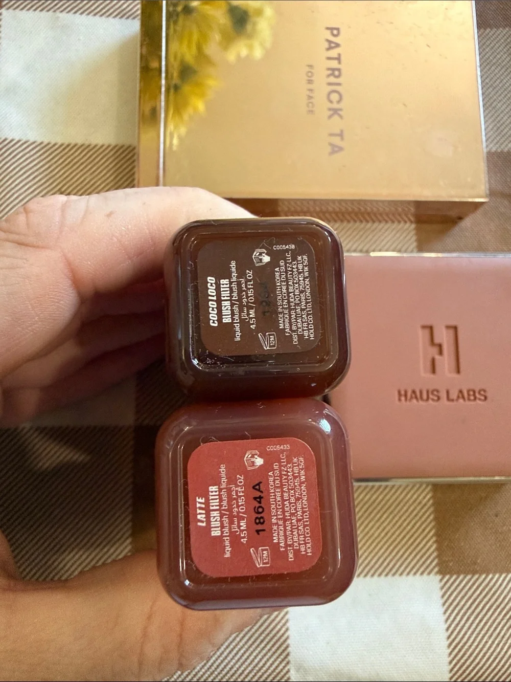 Blush lot Huda/Haus Labs/Patrick Ta